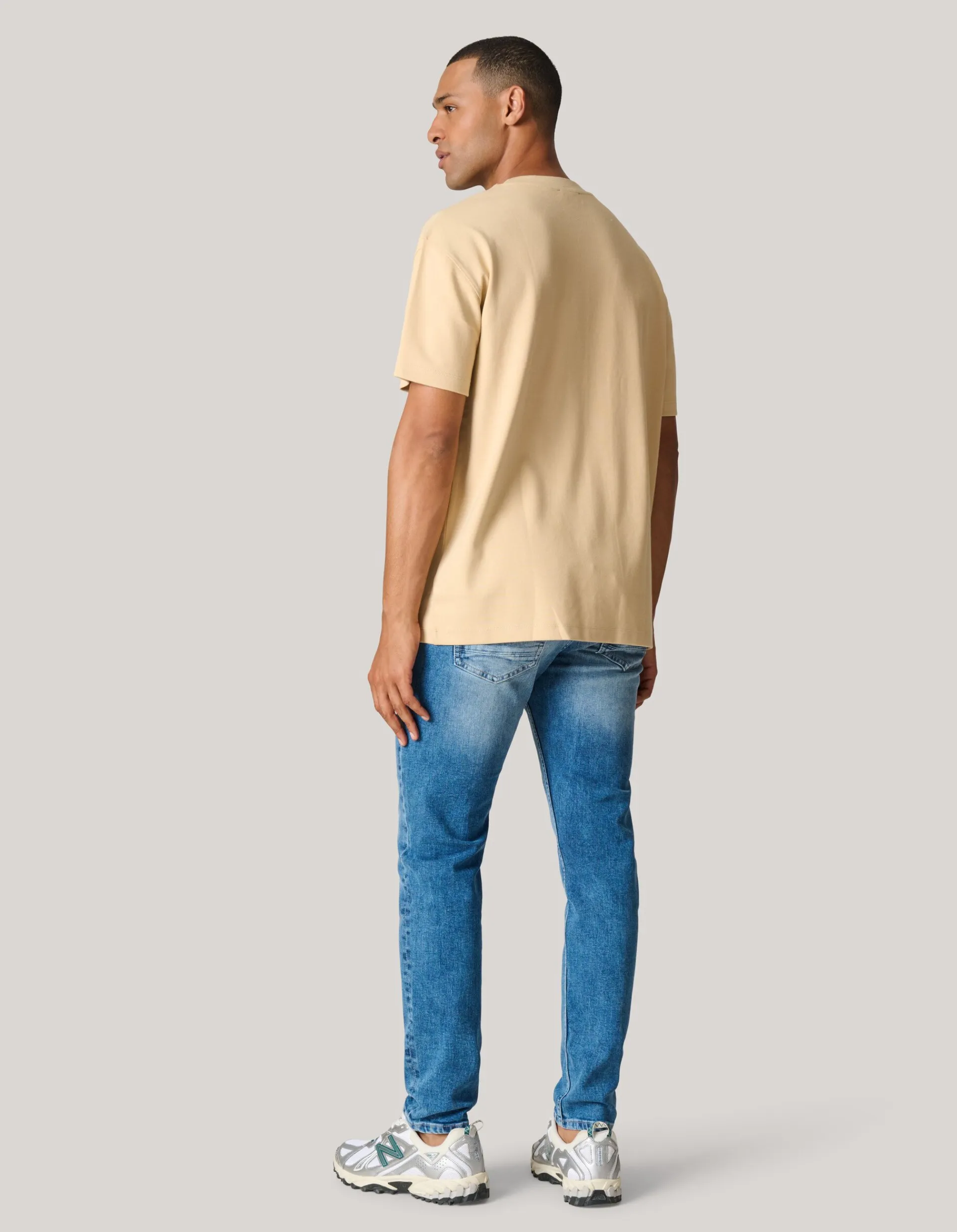 Shoeby Basic T-shirt Zand<Heren T-Shirts En Polo's