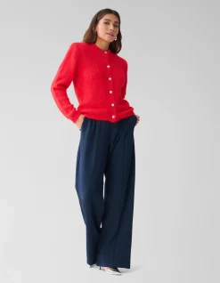 Shoeby Basic Wide Leg Broek Donkerblauw<DAMES Broeken