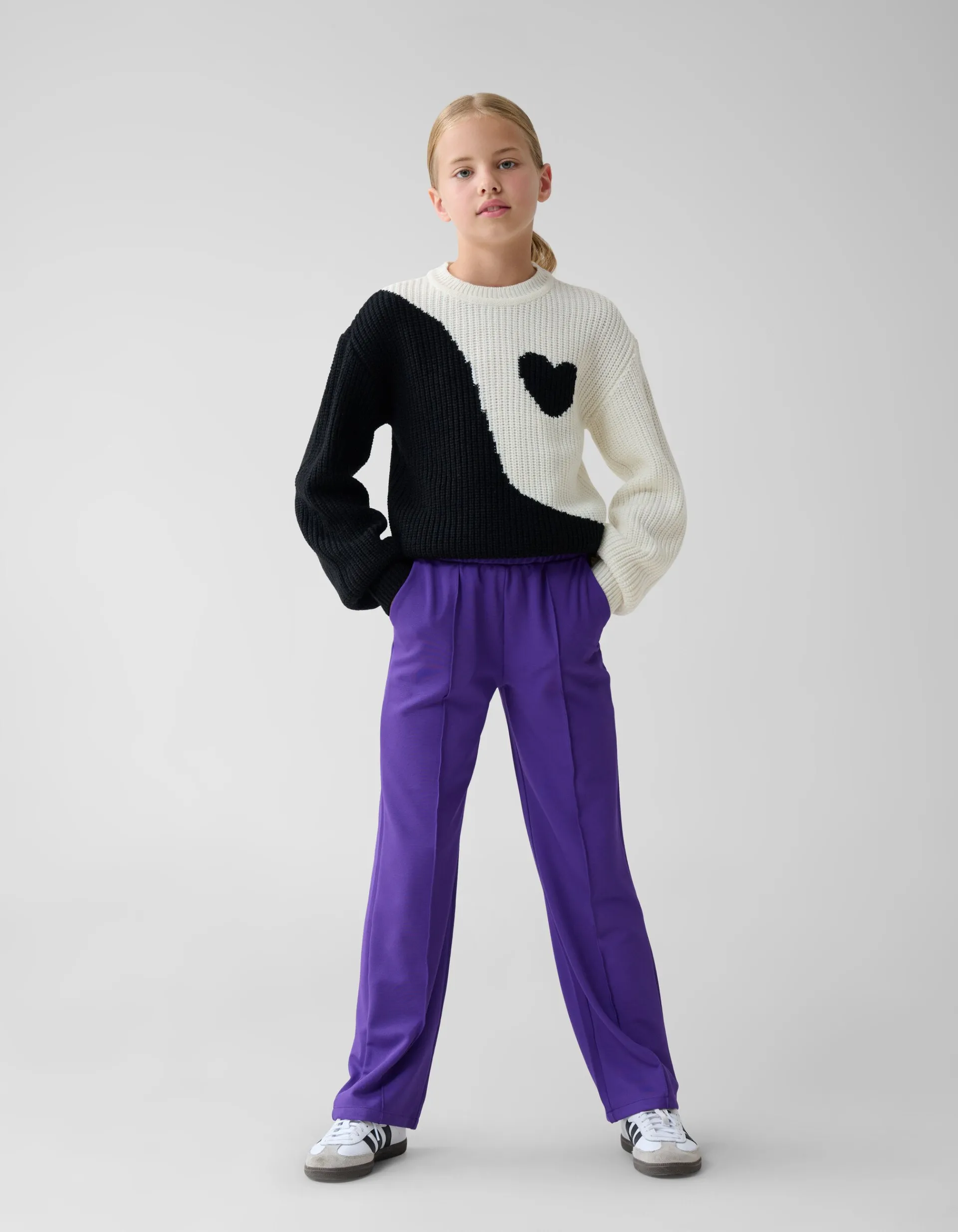 Shoeby Basic Wide Leg Broek Paars< Broeken