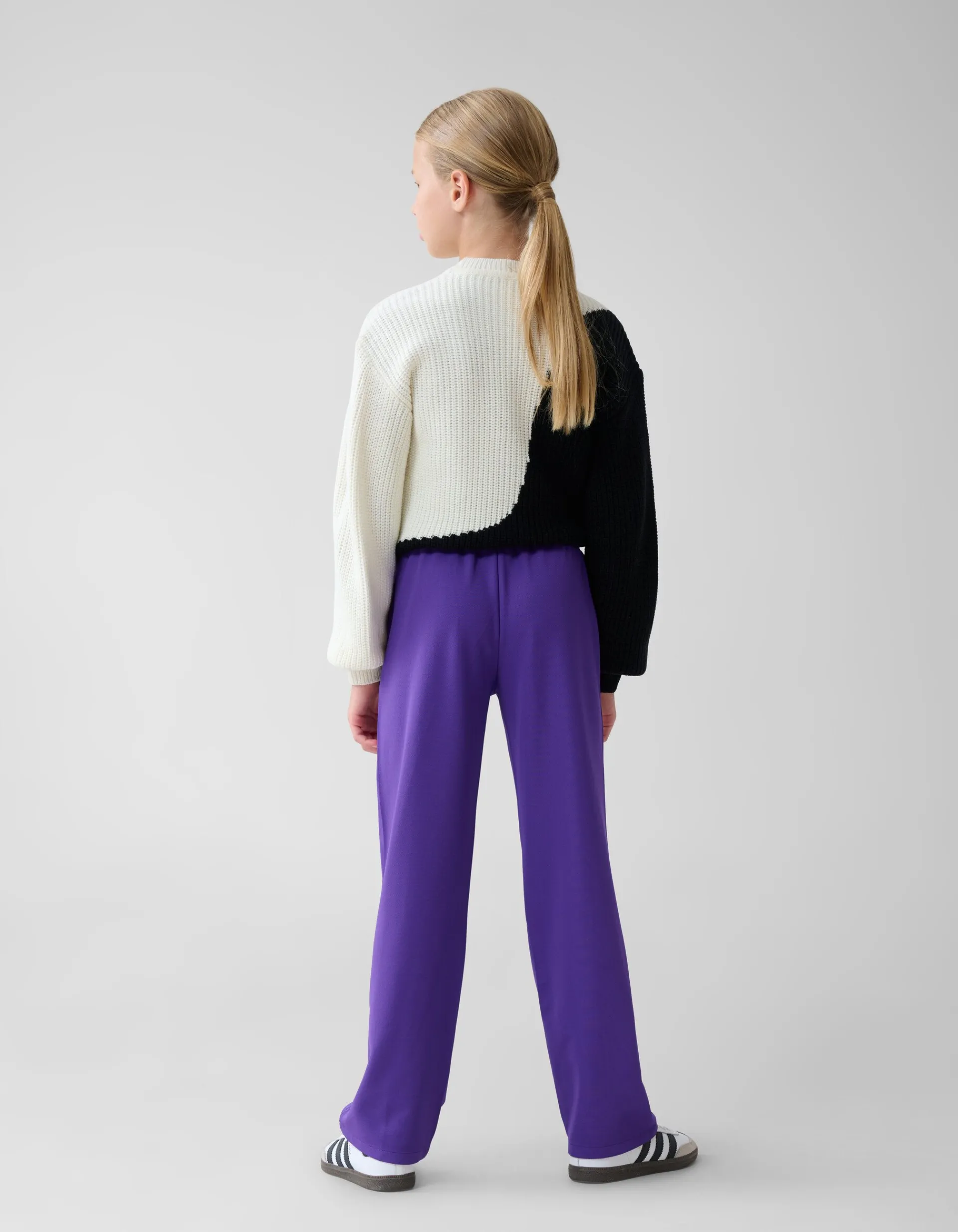 Shoeby Basic Wide Leg Broek Paars< Broeken
