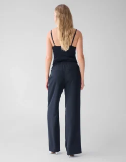 Shoeby Basic Wide Leg Broek Zwart<DAMES Broeken