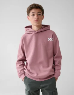 Shoeby Basis Artwork Hoodie Donkerroze< Gebreide Truien|Hoodies