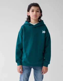 Shoeby Basis Artwork Hoodie Donkergroen< Gebreide Truien|Hoodies