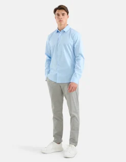 Shoeby Basis Overhemd Lichtblauw<Heren Overhemden