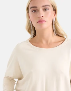 Shoeby Basis Oversized Top Gebroken Wit<DAMES Tops