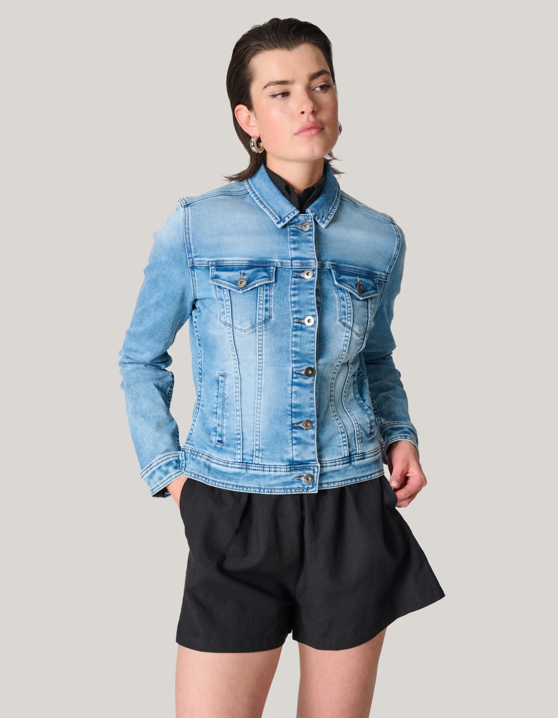 Shoeby Basis Spijkerjack<DAMES Jacks