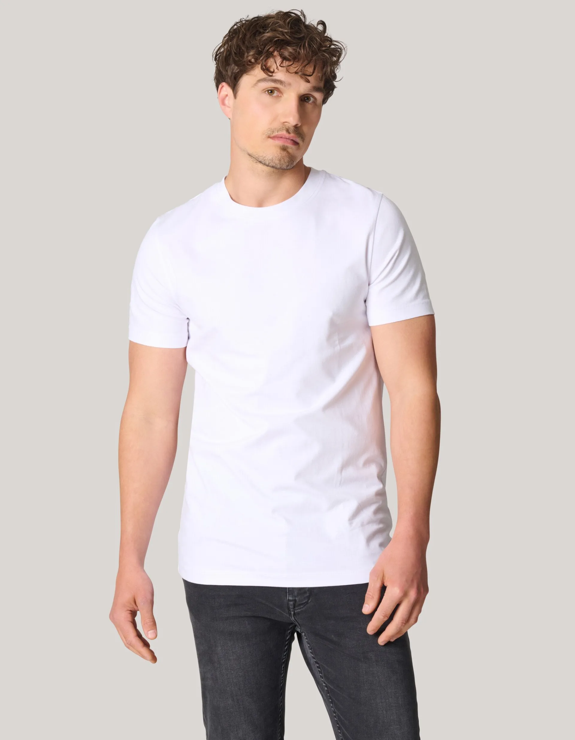 Shoeby Basis T-shirt Wit<Heren T-Shirts En Polo's