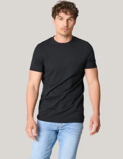 Shoeby Basis T-shirt Zwart<Heren T-Shirts En Polo's