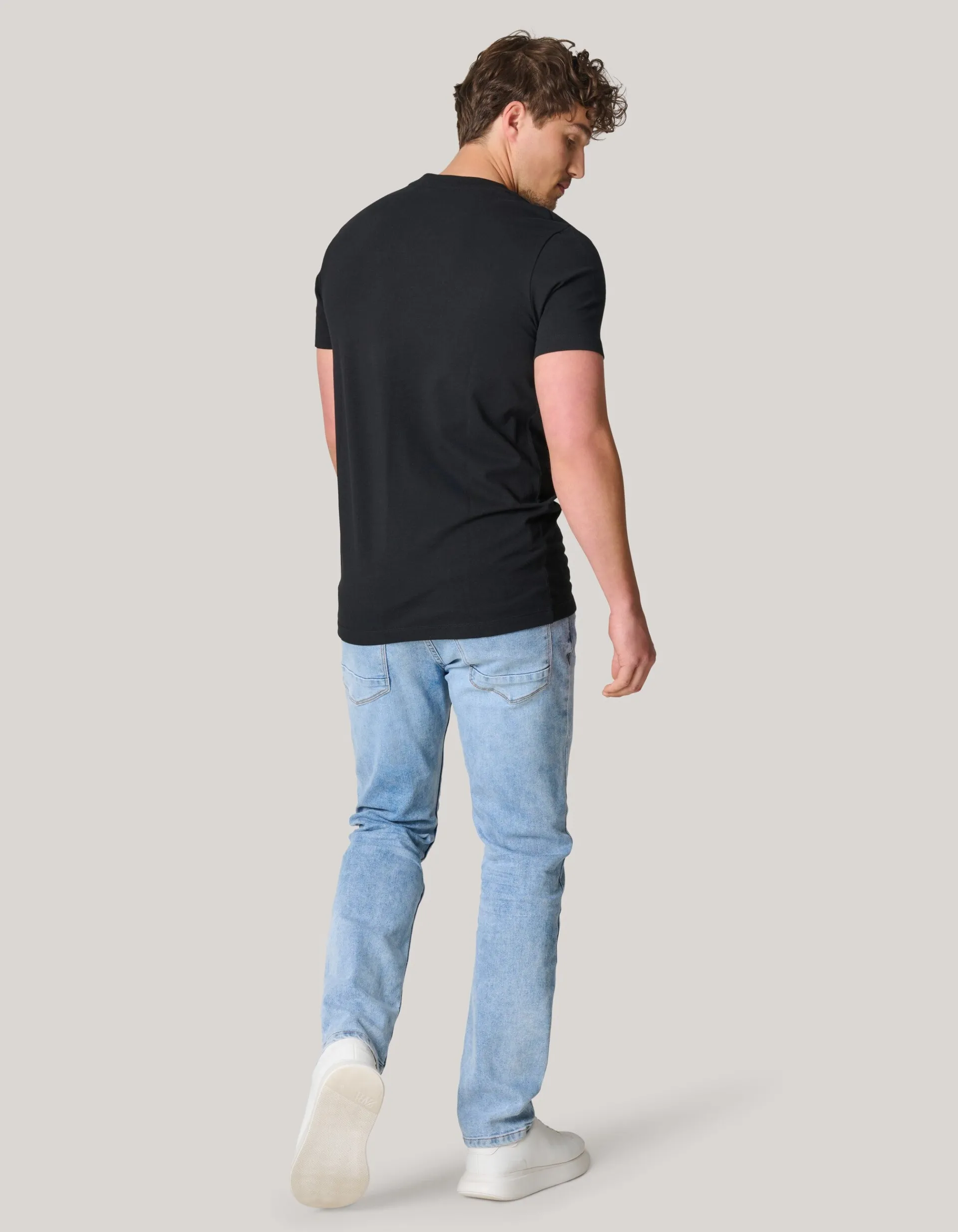 Shoeby Basis T-shirt Zwart<Heren T-Shirts En Polo's