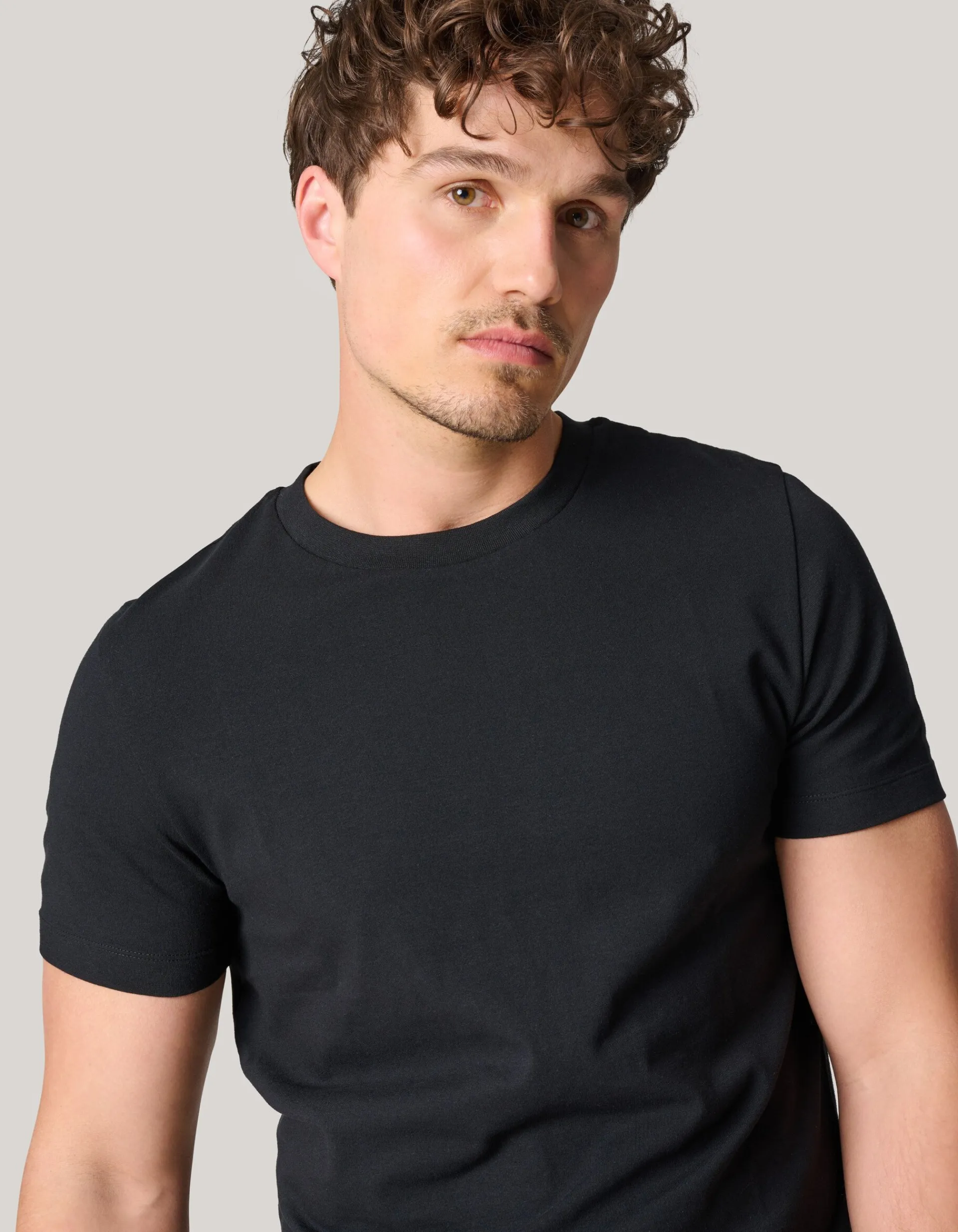 Shoeby Basis T-shirt Zwart<Heren T-Shirts En Polo's