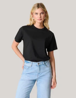 Shoeby Basis T-shirt Zwart<DAMES T-Shirts