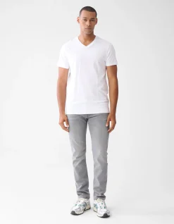 Shoeby Basis V-hals T-shirt Wit<Heren T-Shirts En Polo's