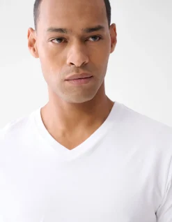 Shoeby Basis V-hals T-shirt Wit<Heren T-Shirts En Polo's