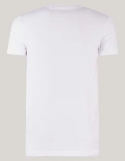 Shoeby Basis V-hals T-shirt Wit<Heren T-Shirts En Polo's