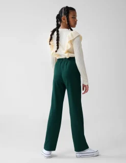 Shoeby Basis Wide Leg Broek Donkergroen< Broeken