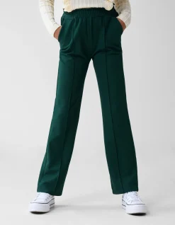 Shoeby Basis Wide Leg Broek Donkergroen< Broeken