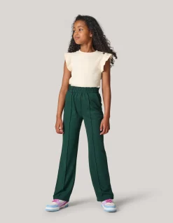 Shoeby Basis Wide Leg Broek Donkergroen< Broeken