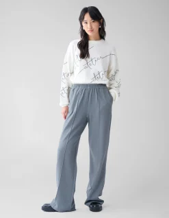 Shoeby Basis Wide Leg Broek Grijs<DAMES Broeken