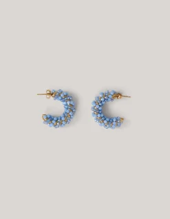 Shoeby Beaded Hoop Oorbellen Blauw<DAMES Sieraden