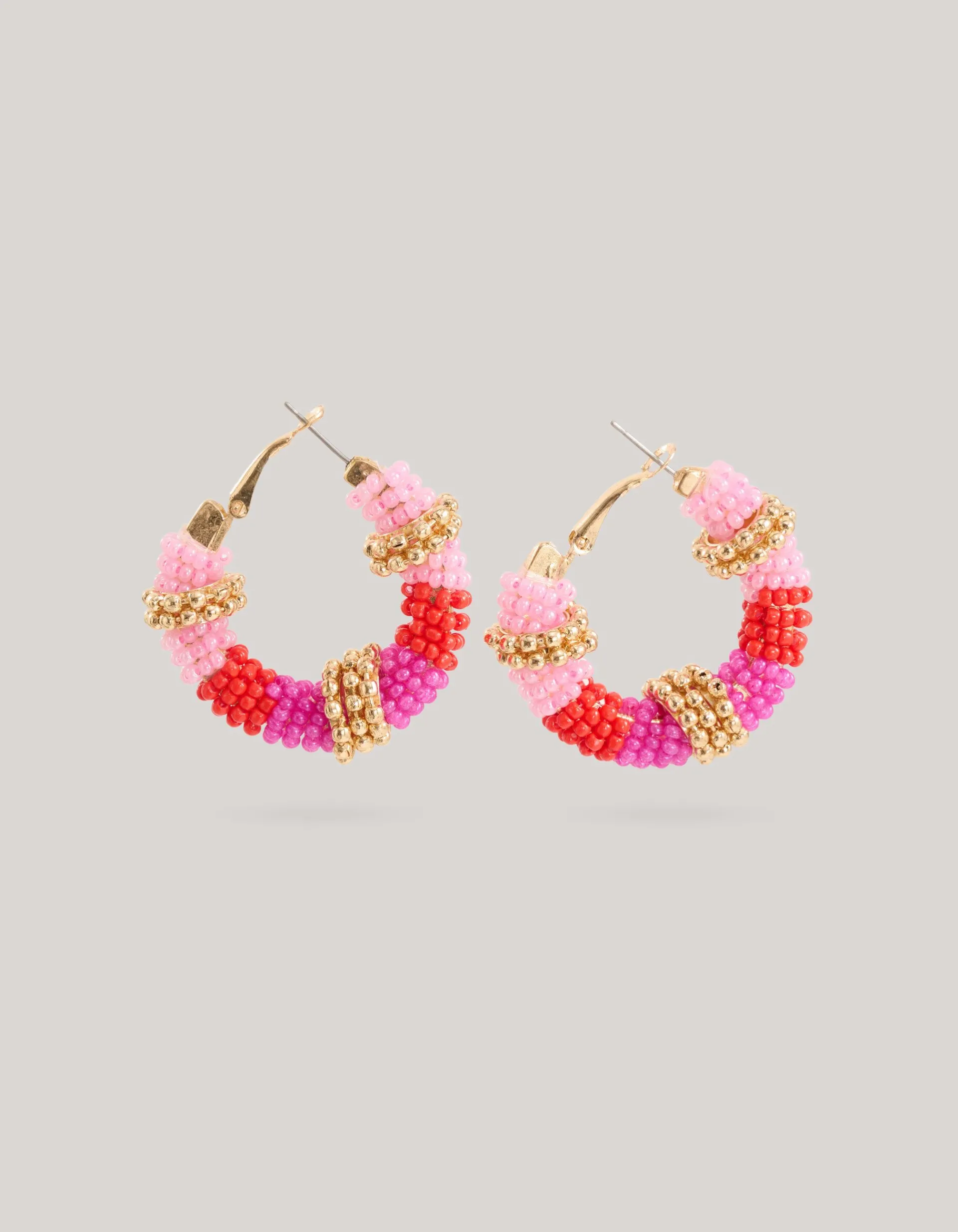 Shoeby Beaded Hoop Oorbellen Roze<DAMES Sieraden
