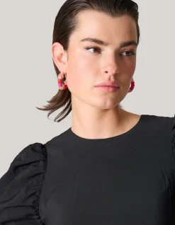 Shoeby Beaded Hoop Oorbellen Roze<DAMES Sieraden