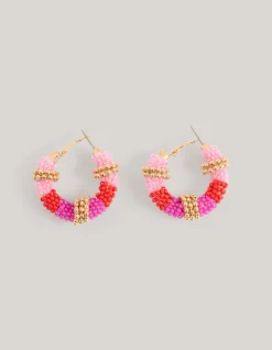 Shoeby Beaded Hoop Oorbellen Roze<DAMES Sieraden