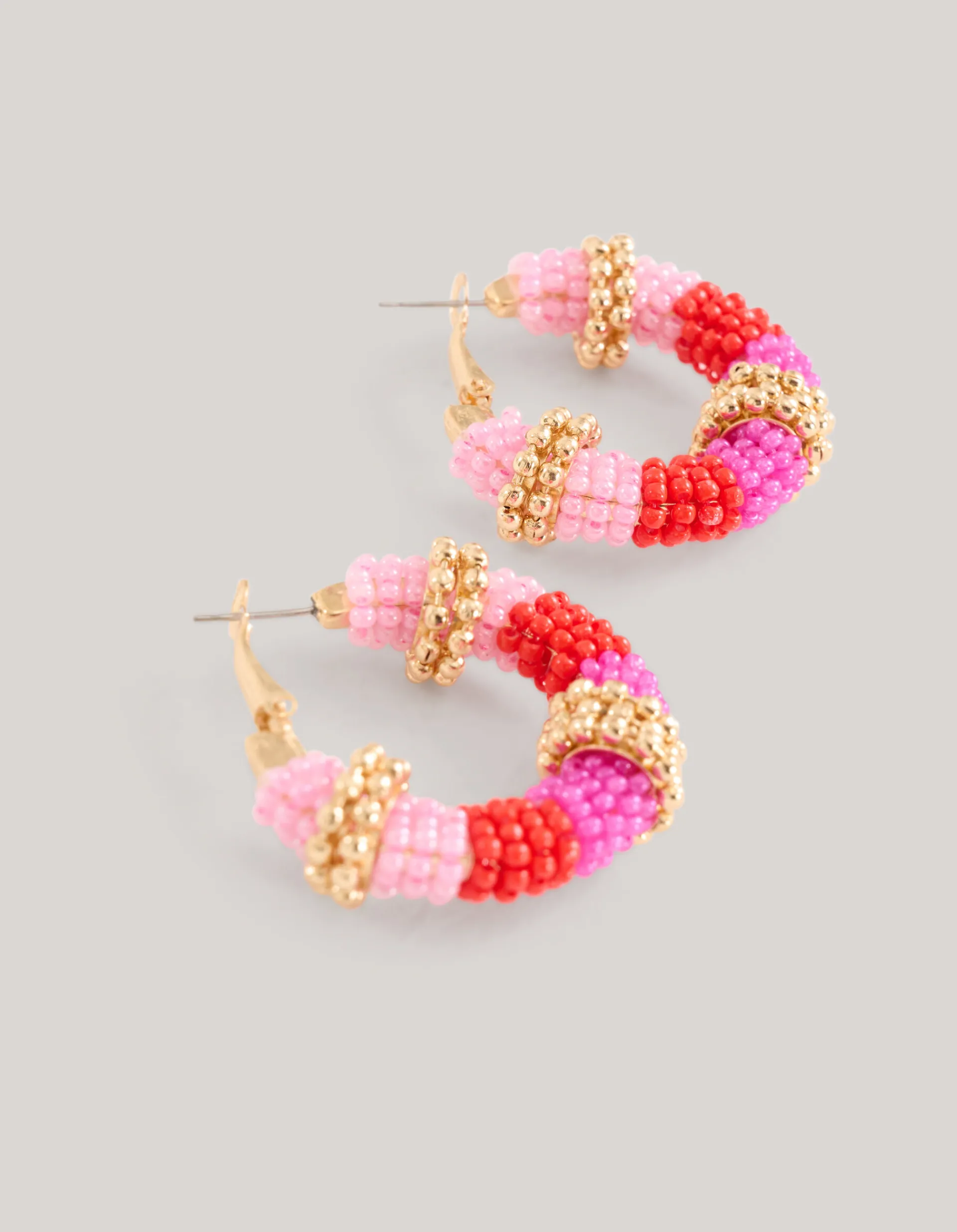 Shoeby Beaded Hoop Oorbellen Roze<DAMES Sieraden