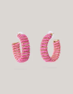 Shoeby Beaded Hoop Oorbellen Roze<DAMES Sieraden