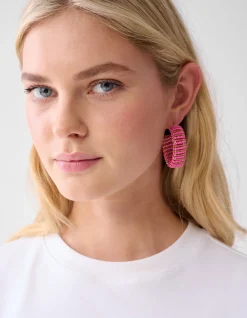 Shoeby Beaded Hoop Oorbellen Roze<DAMES Sieraden