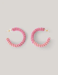 Shoeby Beaded Hoop Oorbellen Roze<DAMES Sieraden