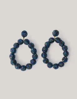 Shoeby Beaded Oorbellen Donkerblauw<DAMES Sieraden