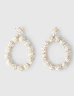 Shoeby Beaded Oorbellen Gebroken Wit<DAMES Sieraden