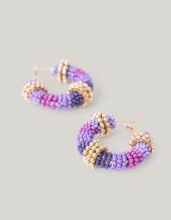 Shoeby Beaded Oorbellen Paars<DAMES Sieraden
