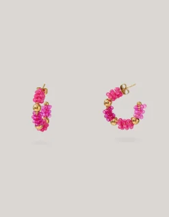 Shoeby Beaded Oorbellen Roze<DAMES Sieraden
