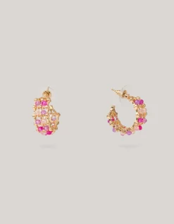 Shoeby Beaded Strass Oorbellen Roze<DAMES Sieraden