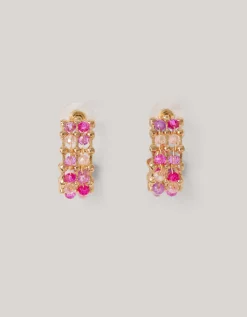 Shoeby Beaded Strass Oorbellen Roze<DAMES Sieraden