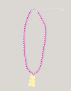 Shoeby Beer Ketting paars< Sieraden