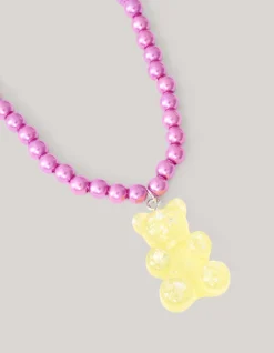 Shoeby Beer Ketting paars< Sieraden