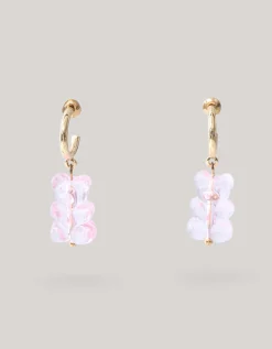 Shoeby Beer Oorbellen Lichtroze< Sieraden