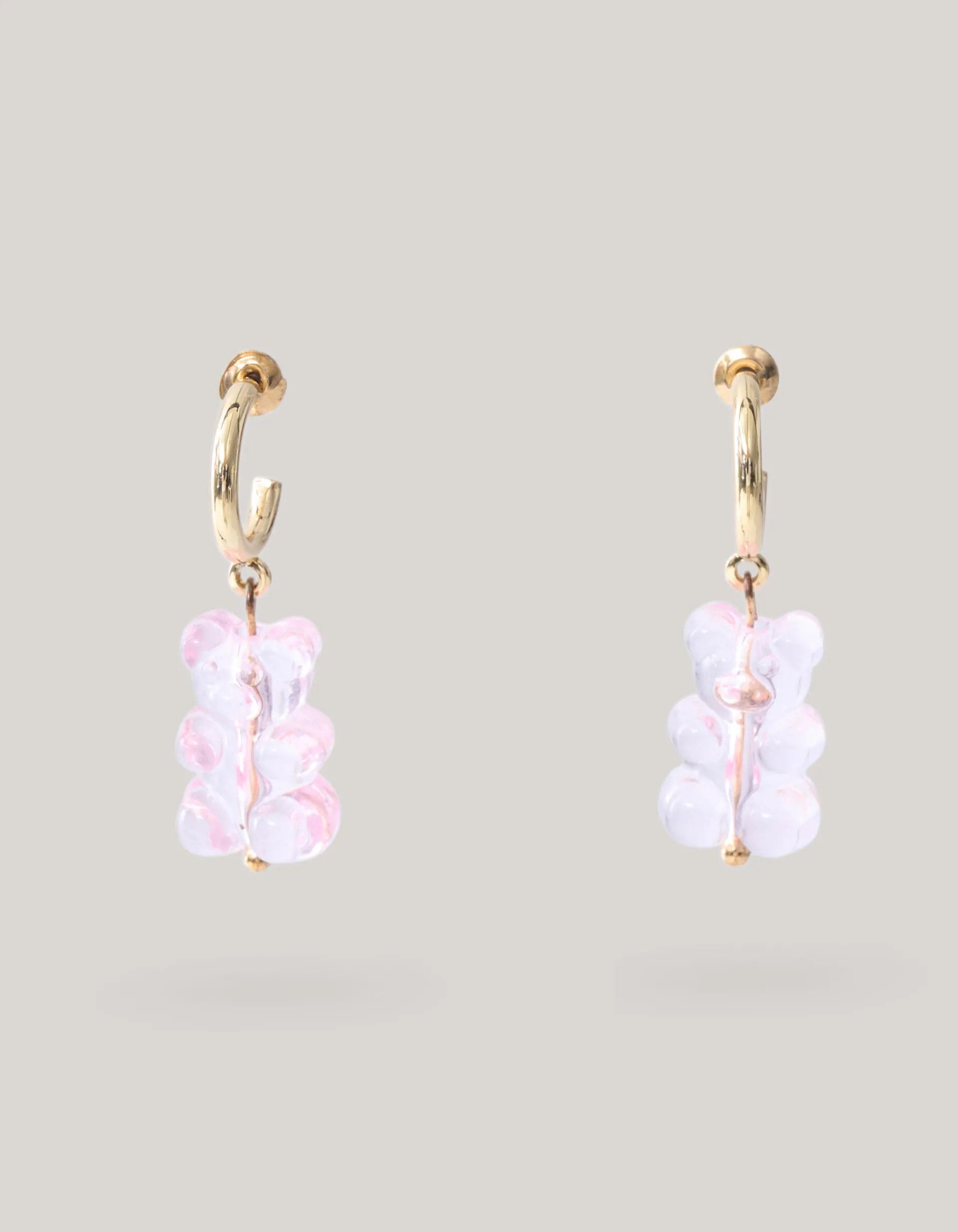 Shoeby Beer Oorbellen Lichtroze< Sieraden