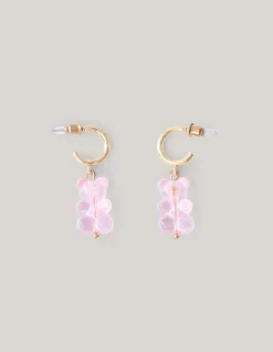 Shoeby Beer Oorbellen Lichtroze< Sieraden