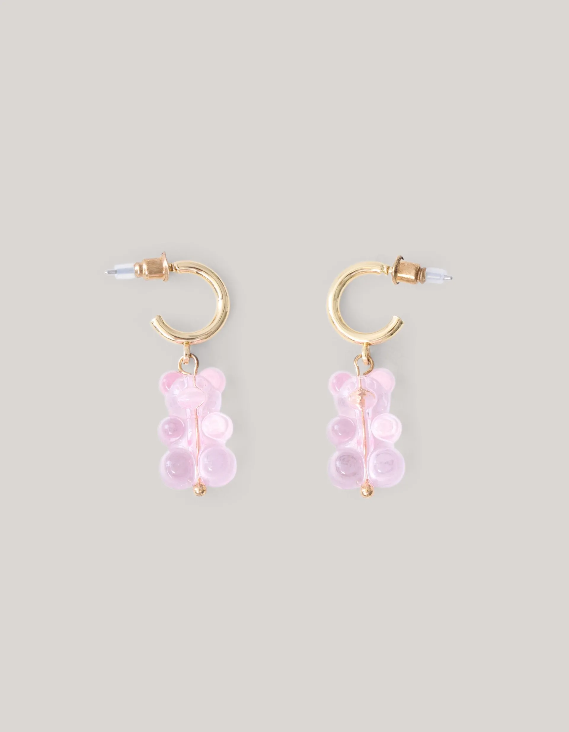 Shoeby Beer Oorbellen Lichtroze< Sieraden