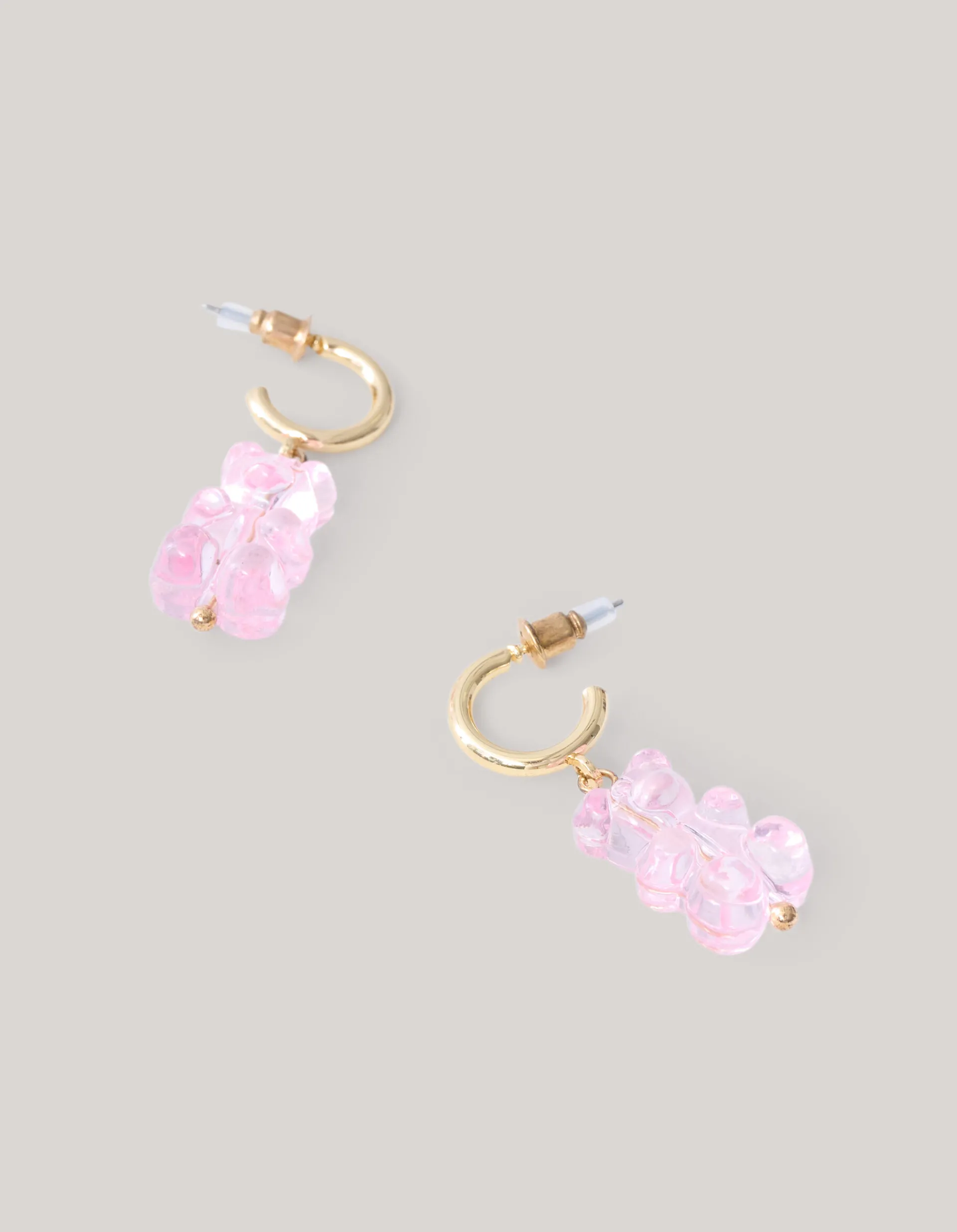 Shoeby Beer Oorbellen Lichtroze< Sieraden