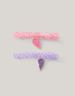 Shoeby BFF Choker Set Roze/Paars< Sieraden
