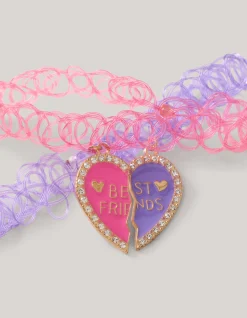 Shoeby BFF Choker Set Roze/Paars< Sieraden
