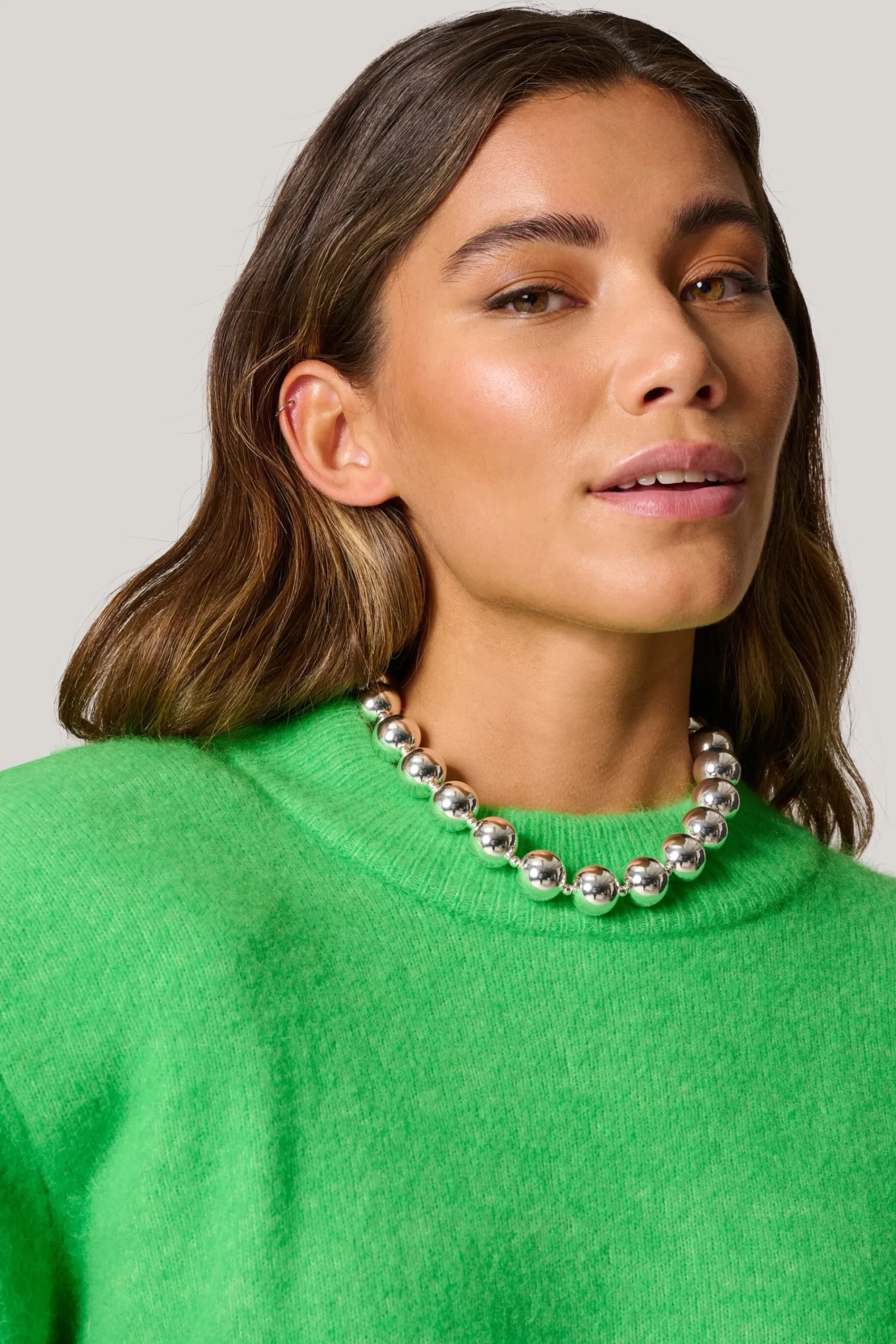 Shoeby Big Beads Ketting Zilver<DAMES Sieraden