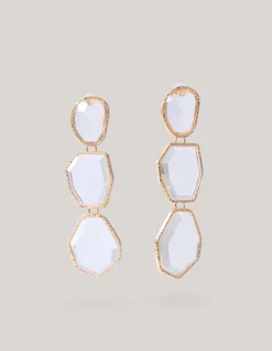 Shoeby Big Stone Oorbellen Zilver<DAMES Sieraden
