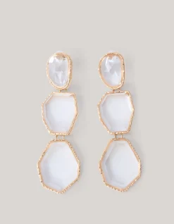 Shoeby Big Stone Oorbellen Zilver<DAMES Sieraden