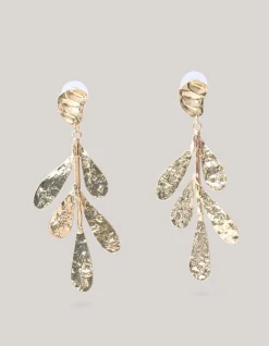 Shoeby Blad Oorbellen Goud<DAMES Sieraden