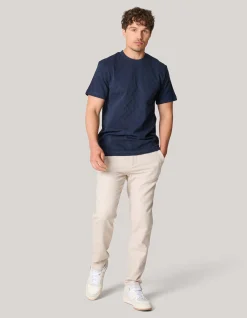 Shoeby Block Structuur T-shirt Donkerblauw<Heren T-Shirts En Polo's